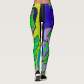 Abstracte art Leggings (Achterkant)