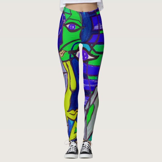 Abstracte art Leggings (Voorkant)