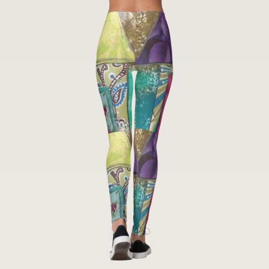 Abstracte art Leggings (Achterkant)