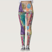 Abstracte art Leggings (Voorkant)