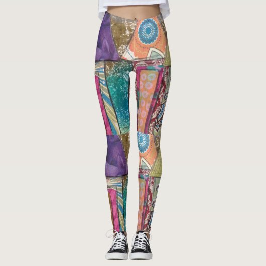 Abstracte art Leggings (Voorkant)