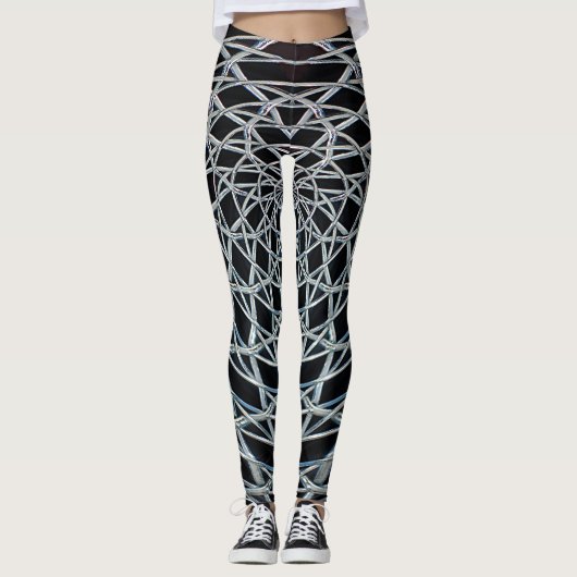 Abstracte Art-Leggings met een vet patroon. Leggings (Voorkant)