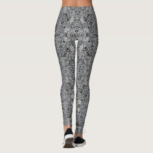 Abstracte Art Leggings van D. R. Audette (Achterkant)
