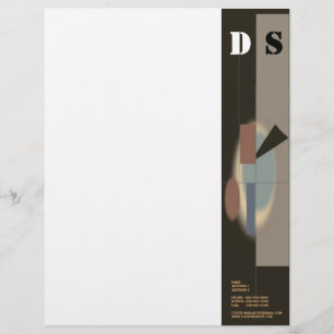 Abstracte Art Letterhead Gepersonaliseerd Briefhoofd