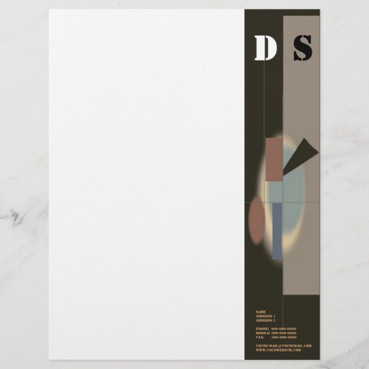 Abstracte Art Letterhead Gepersonaliseerd Briefhoofd (Voorkant)