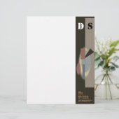 Abstracte Art Letterhead Gepersonaliseerd Briefhoofd (Staand voorkant)