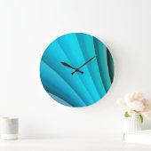 Abstracte Art Light Blue Wave Grote Klok (Huis)
