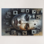 Abstracte Art Matrix Meisje puzzel Legpuzzel (Horizontaal)
