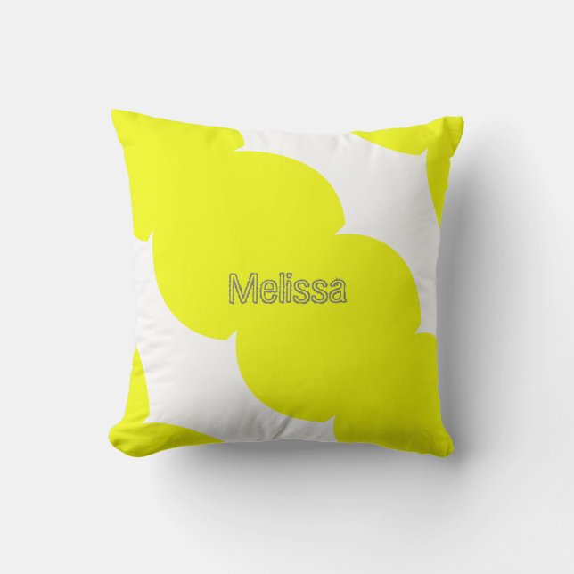 Abstracte Art Melissa Voeg Jouw naam kussen kussen (Voorkant)