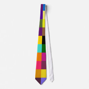 Abstracte art met gekleurde controlegroep Tartan Stropdas