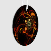 Abstracte Art met hartslag Acrylcirkel Ornament (voorkant)