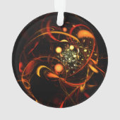 Abstracte Art met hartslag Acrylcirkel Ornament (achterkant)