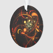 Abstracte Art met hartslag Acrylcirkel Ornament (voorkant)