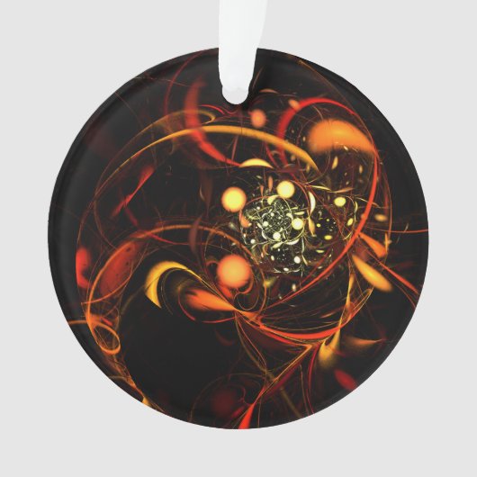 Abstracte Art met hartslag Acrylcirkel Ornament (voorkant)