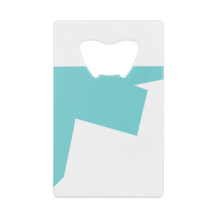 Abstracte art minimalistisch creditkaart flessenopener