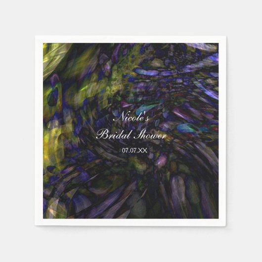 Abstracte Art Modern Color Splash Birthday Party Servetten (Voorkant)