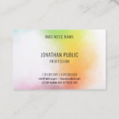 Abstracte Art Moderne Colorful Elegant Sjabloon Visitekaartje (Achterkant)