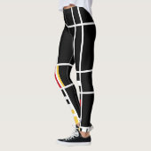 Abstracte Art Mondrian "Trafalgar Square" negatief Leggings (Links)