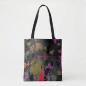 Abstracte Art Noir Black Pink en Gold Tote Bag (Voorkant)