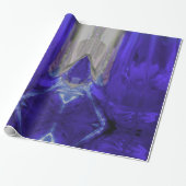 Abstracte Art Paars White Paint Cadeaupapier (Uitgerold)