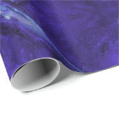 Abstracte Art Paars White Paint Cadeaupapier (Rol Hoek)