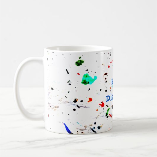 Abstracte Art Paint Splashes Spotty Custom Koffiemok (Links)