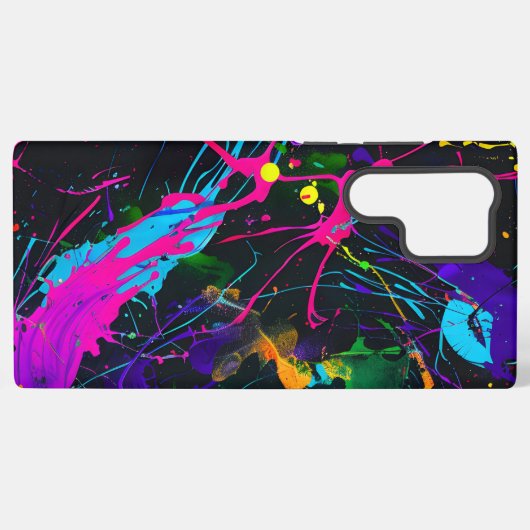 Abstracte Art Paint Splatter Afbeelding Samsung Galaxy Hoesje (Achterkant horizontaal)