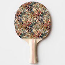 Abstracte Art Ping Pong Paddle