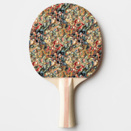 Abstracte Art Ping Pong Paddle Tafeltennisbatje