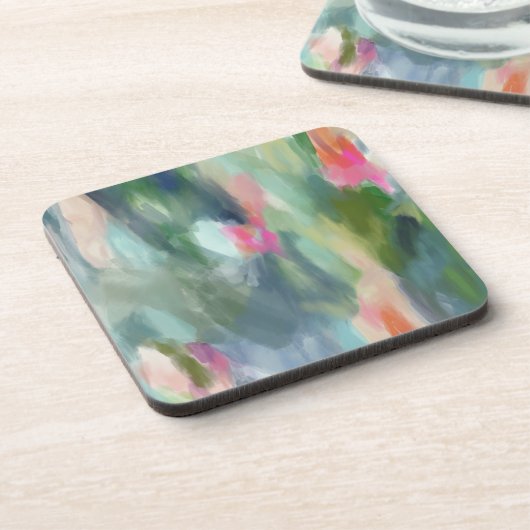 Abstracte Art Plastic Onderzetter Set (Linkerzijde)