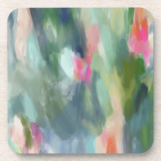 Abstracte Art Plastic Onderzetter Set (Voorkant)