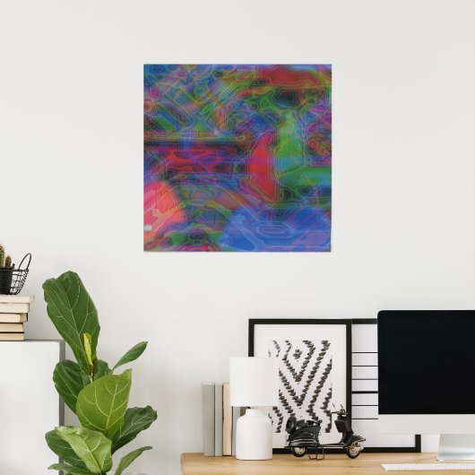 ABSTRACTE ART POSTER (Thuiskantoor)