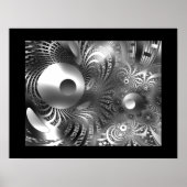 Abstracte Art Poster Silver Space (Voorkant)