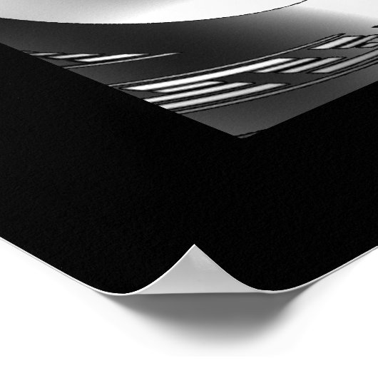 Abstracte Art Poster Silver Space (Hoek)