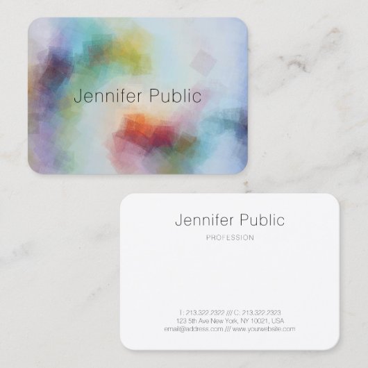 Abstracte Art Professional Elegant Sjabloon Modern Visitekaartje (Voorkant / Achterkant)