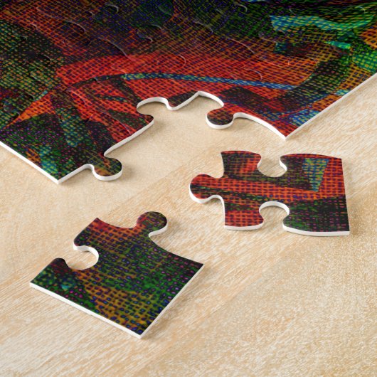 Abstracte Art Puzzle Legpuzzel (Zijkant)