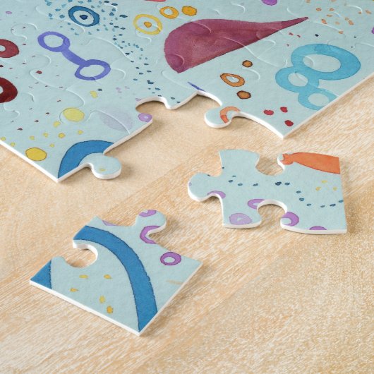 Abstracte Art Puzzle Legpuzzel (Zijkant)