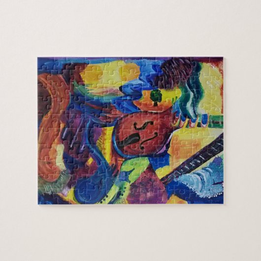 Abstracte Art Puzzle met langzame Jazz Legpuzzel (Horizontaal)