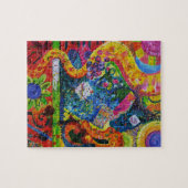 Abstracte Art Puzzle met vloeiende Jazz Legpuzzel (Horizontaal)