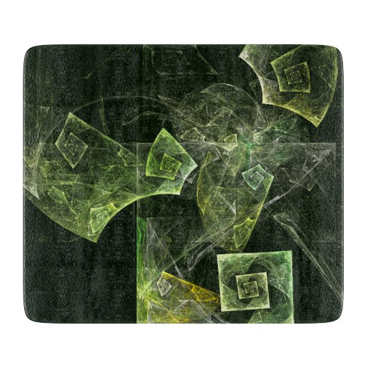 Abstracte Art rechthoek verdraaid evenwicht Snijplank (Voorkant)