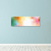 Abstracte Art Red Pink Yellow Green Blue Trendy Canvas Afdruk (Insitu (Houten vloer))