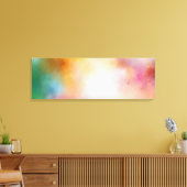 Abstracte Art Red Pink Yellow Green Blue Trendy Canvas Afdruk (Insitu (Woonkamer))