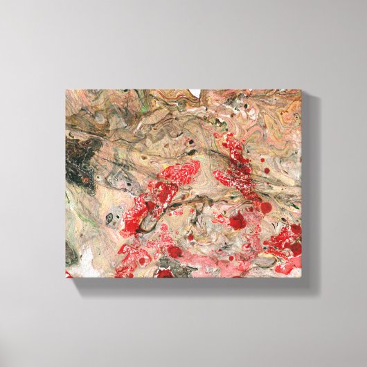 Abstracte Art Red Yellow Green Brown Black Trendy Canvas Afdruk (Voorkant)