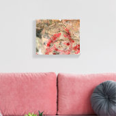 Abstracte Art Red Yellow Green Brown Black Trendy Canvas Afdruk (Insitu (Woonkamer))