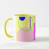 Abstracte Art Retro Style Bright Mok Cup (Links)