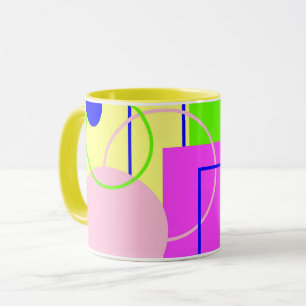 Abstracte Art Retro Style Bright Mok Cup