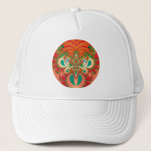 Abstracte Art Rode Uil Trucker Pet