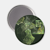 Abstracte Art-ronde met twist Magnet (Voorkant / Achterkant)