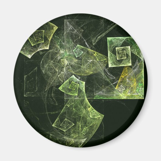 Abstracte Art-ronde met twist Magnet (Voorkant)