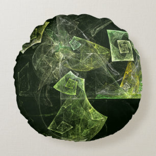 Abstracte art rondreis met verdraaide balans rond kussen